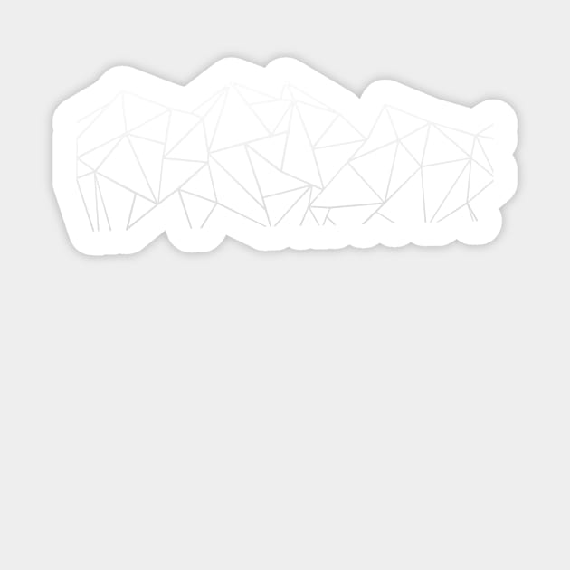 Abstract Ombre White Sticker by ProjectM